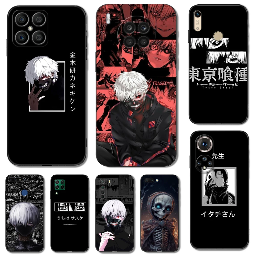 

Black tpu Case For Huawei Honor 20 Lite 10 10i 20S 30S 30 7A 5.45 7s 7C 5.7 Cover Animation Tokyo ghoul
