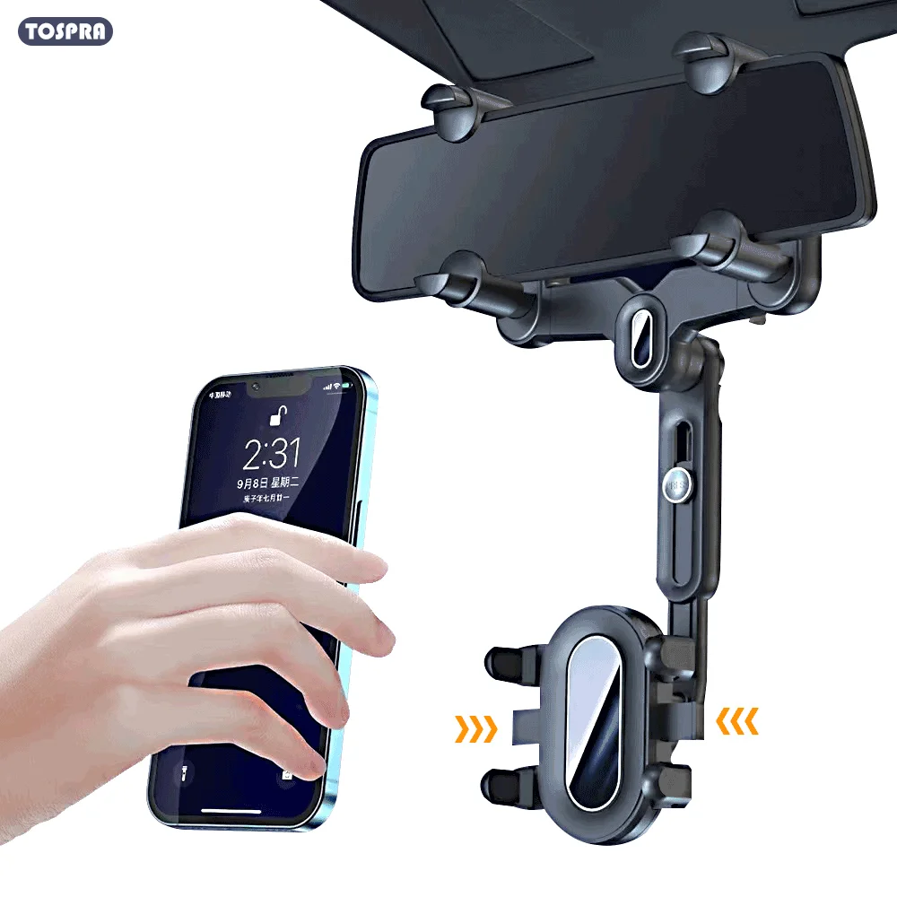 

Автомобильный держатель для телефона на зеркало заднего вида, с поворотом на 360 °