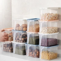 51pcs kitchen transparent storage box sealed jar grains beans storage organizer food containers refrigerator storage boxes
