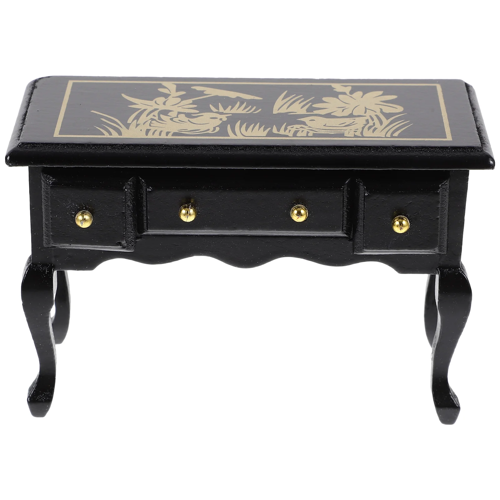 

1: 12 Desk Wooden Miniature Table Writing Desk Furniture Accessory Decoration