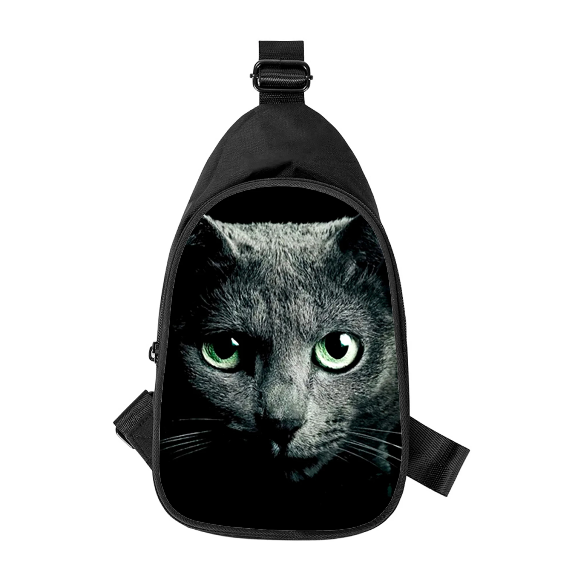 British shorthair cat 3D Print New Men Cross Chest Bag Diagonally Women Shoulder Bag Husband School Waist Pack Male chest pack