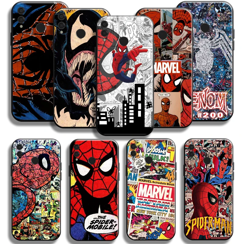 

Marvel Spiderman Venom Comics For Huawei Honor 8X Phone Case Honor 8X Coque Shockproof Soft Back Cases Full Protection Shell