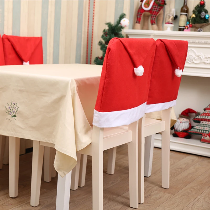 

1PC Non-woven Chair Cover Christmas Decoration for Home Table Dinner Chair Back Decor New Year Party Supplies Xmas Navidad