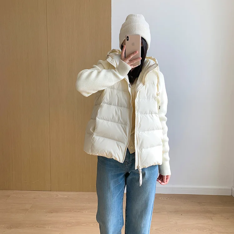 Весенне-осенне-зимний повседневный вязаный легкий короткий маленький элитный