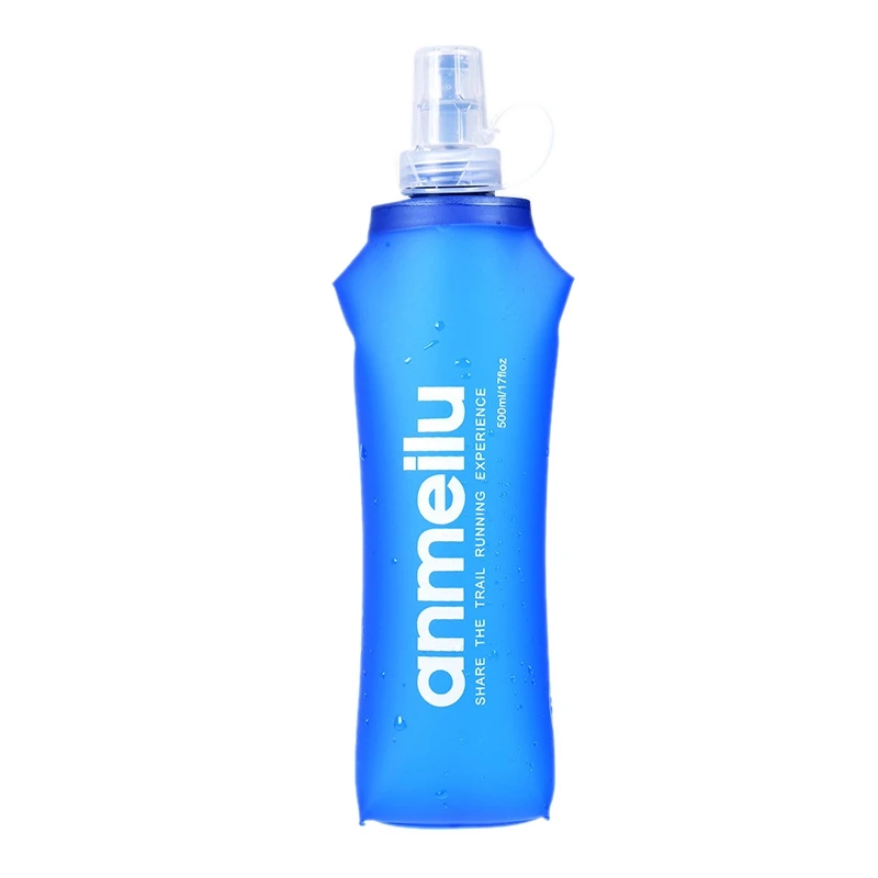 

ANMEILU 500 мл Складная мягкая бутылка для воды для спорта на открытом воздухе из ТПУ сумка для воды складная увлажняющая мягкая бутылка для мара...