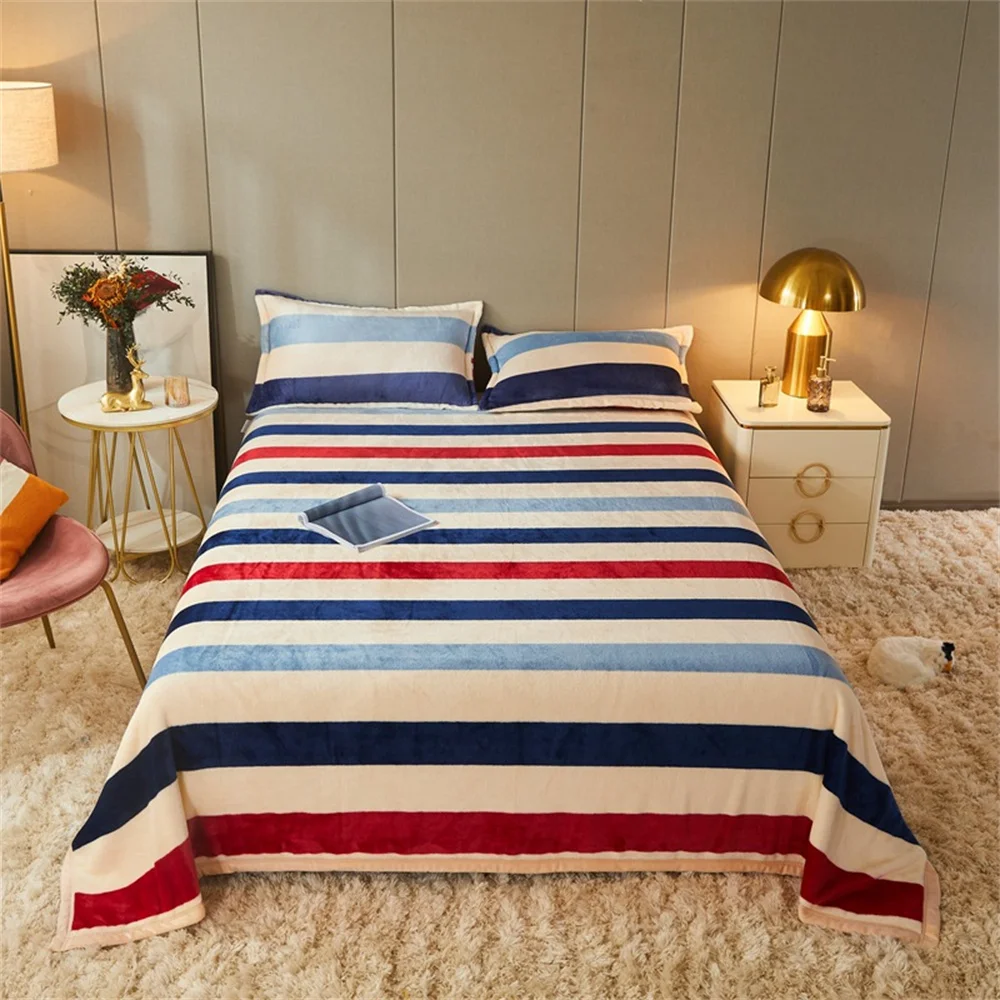 

Coral Fleece Winter Warm Blanket Student Dormitory Single Double Blanket Home King Bedding Fleece Flannel Blankets For Beds
