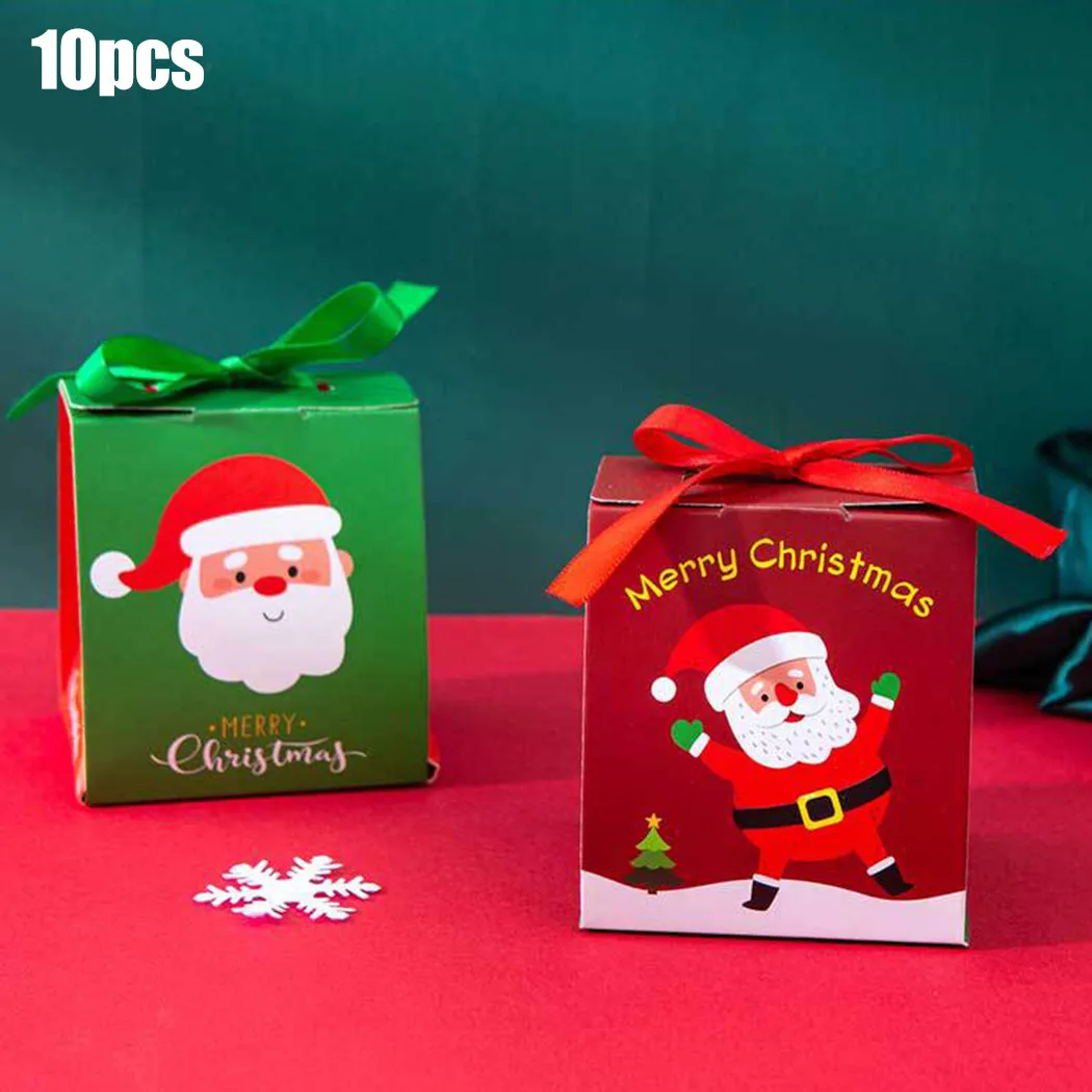 

Новинка 2022 года, 10 шт., Рождественская бумага в виде Санта Клауса, яркая конфета, фотография Нового года, Рождества