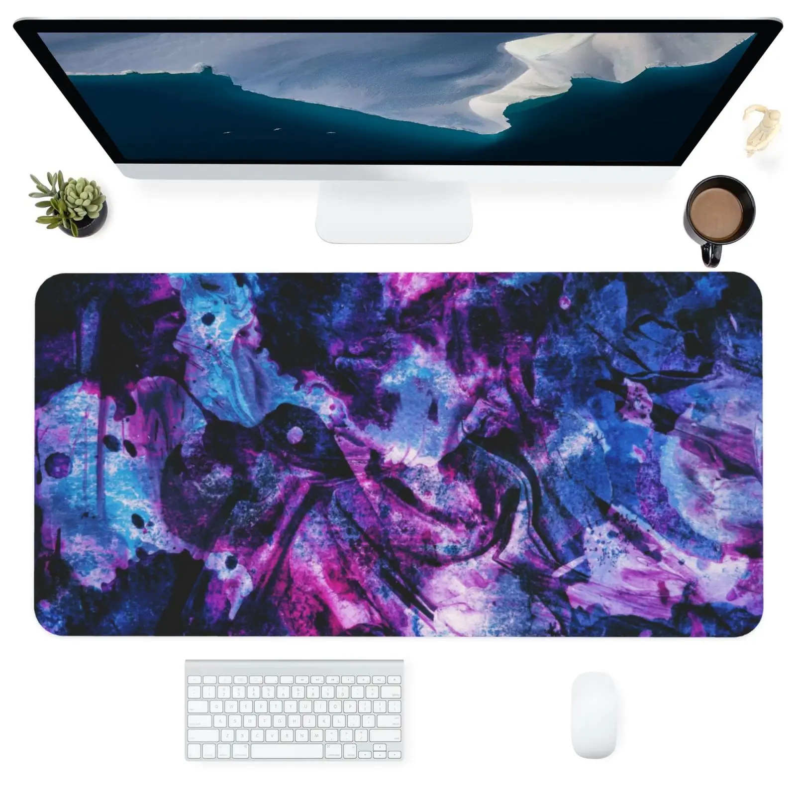 

Fashion Abstract Striped Large Mouse Pad for Computer Laptop Notebook Rectangle Non-slip Rubber Base Deskpad Table Mat