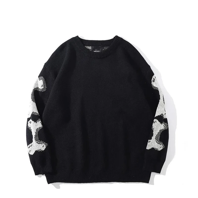 Женский свободный свитер с круглым вырезом Повседневный в стиле High Street принтом Y2K