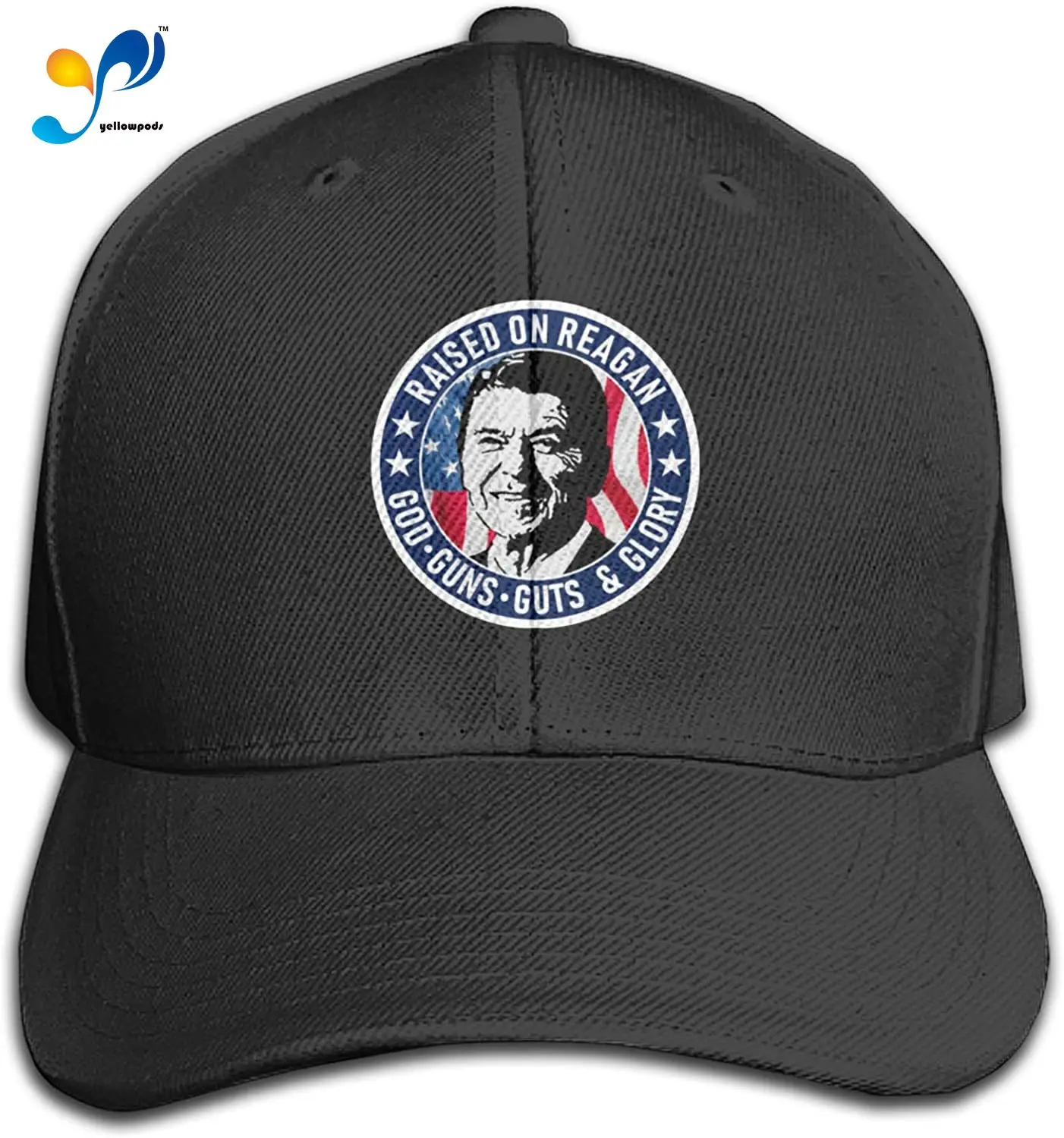 

Raised On Reagan Classic Baseball Cap Dad Hat Adjustable Size Sandwich Cap