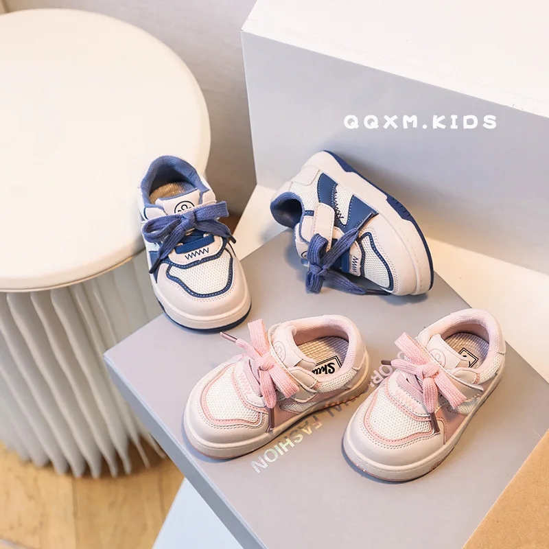 

Новинка 2023 года; Сезон весна-осень; Модные детские кроссовки с дышащей сеткой; Повседневная обувь унисекс с мягкой подошвой для малышей