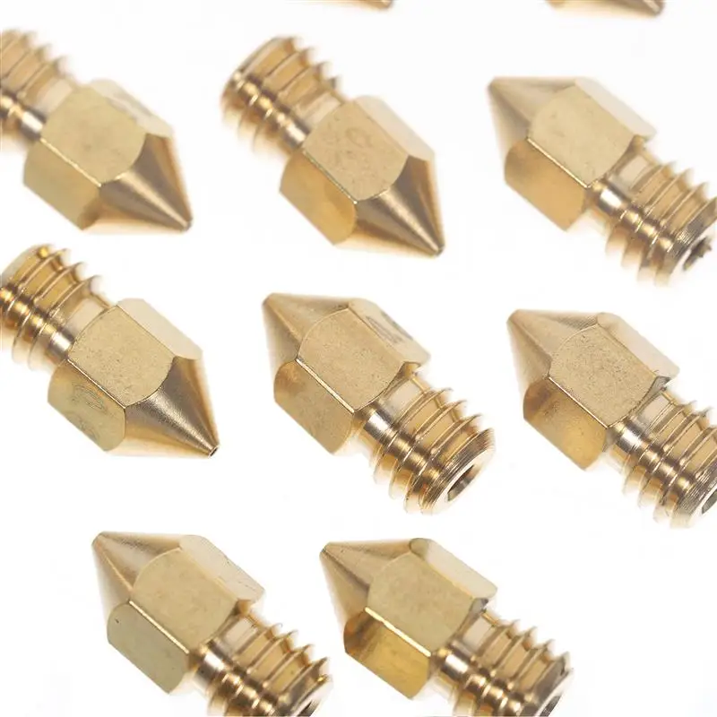 

30pcs Brass Nozzles 3D Printer Nozzles Wear Resistant Nozzle Replacement Parts