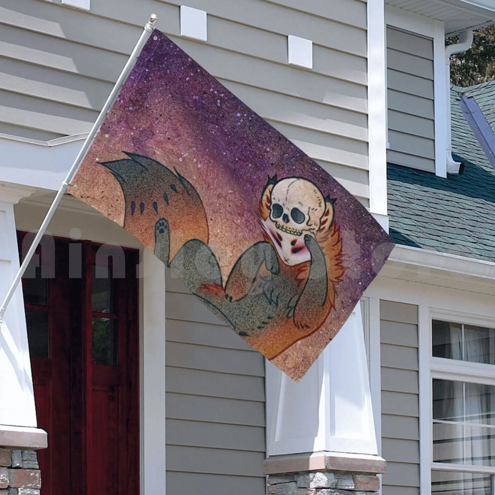 Изготовитель комаров флаг Автомобильный забавная китайская лисица Йокай чай