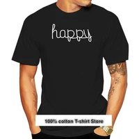 camiseta con estampado de letras felices para mujer tops cortos de algod%c3%b3n harajuku camisetas de alta calidad tops para mujer