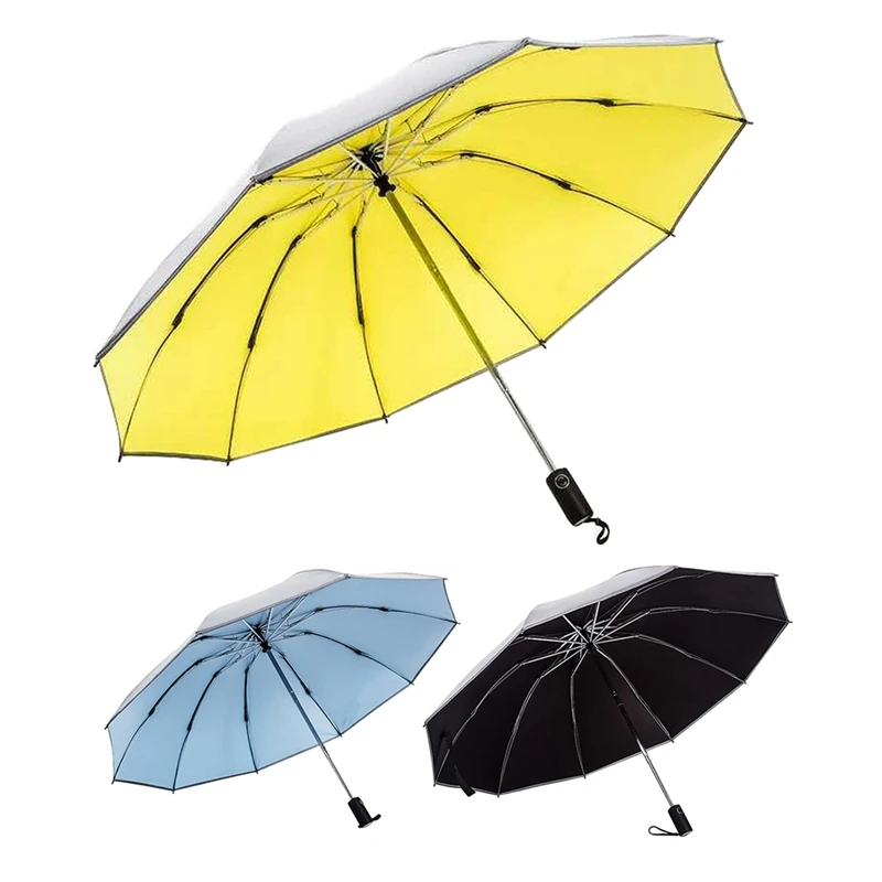 

Windproof Reverse Umbrella 10K Auto Business Car Umbrella Women Fold Sun Umbrella For Men Women