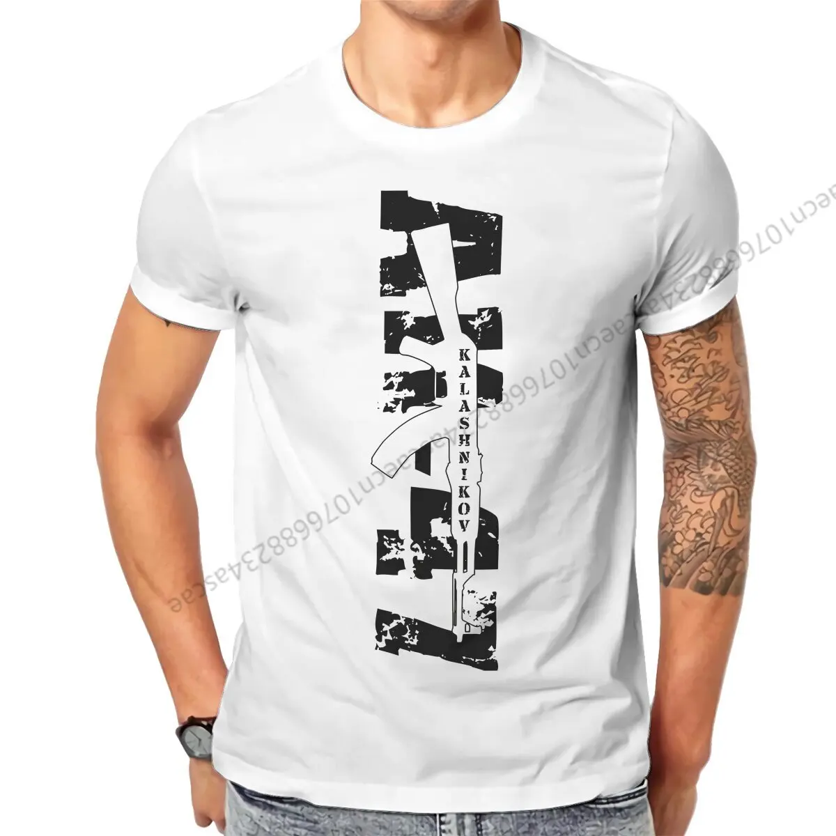 Мужская футболка AK47 мужские футболки хлопковая для мужчин