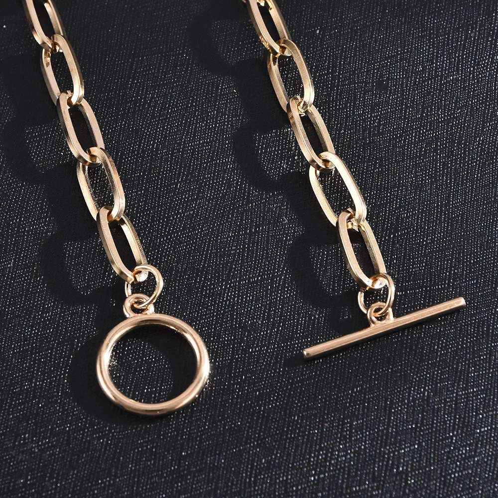 Женское колье из нержавеющей стали золотистого цвета 1 шт