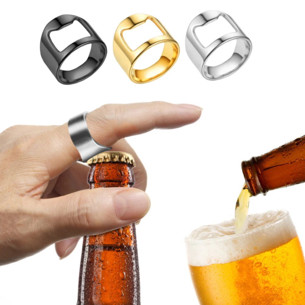 

1 шт., портативная открывалка-Кольцо из нержавеющей стали