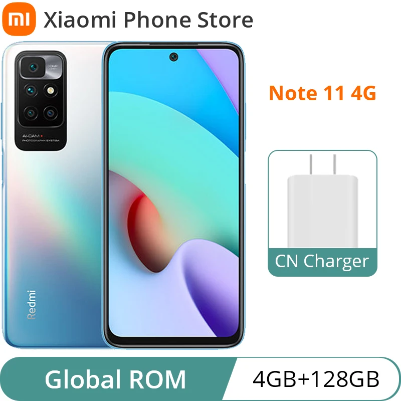 

Global ROM Xiaomi Redmi Note 11 4G 4GB+128GB MTK Helio G88 6.5'' 90Hz 50MP Camera 5000mAh 18W Fast Charge Cellphones CN Version