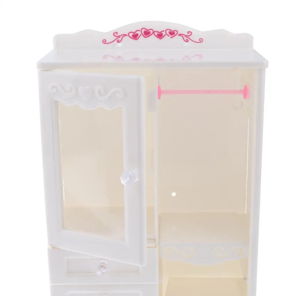 

Dollhouse Miniature Bedroom Furniture Storage Wardrobe Closet Kids Play Toy