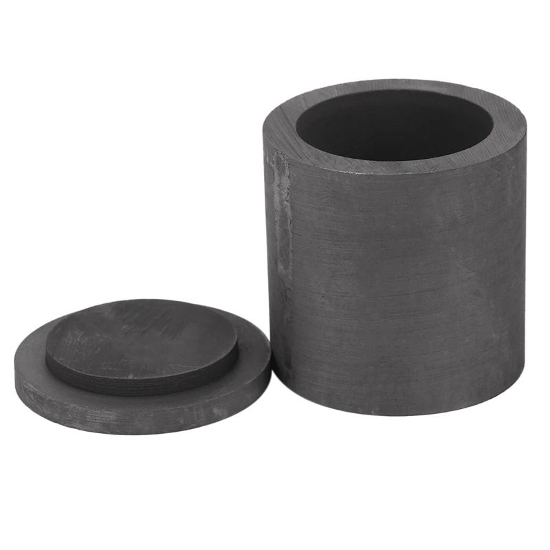 High Purity Graphite Melting Crucible Casting With Lid Cover 40*40mm For Silver&black