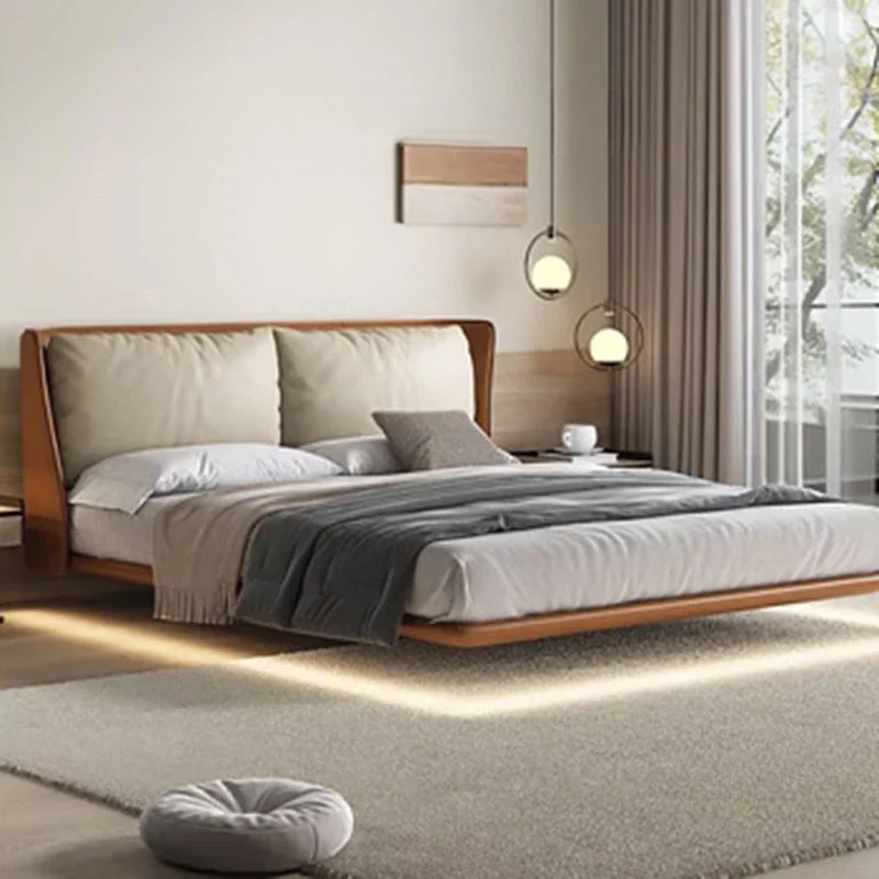 Итальянская современная кровать мягкая двойная дизайнерская спальная для