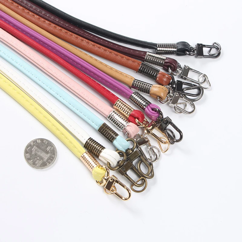 

2022 Shoulder Bag Strap PU Leather Metal Chain Messenger Strap Women Bag Accessories Handbag Belts Strap Long DIY Purse Handle