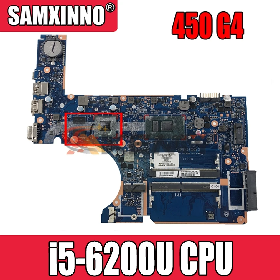 

Материнская плата Akemy DA0X83MB6H0 805696-001 805696-002 для HP 450 G4 470 G4, материнская плата для ноутбука i5 6200U 907714-601 907714-001