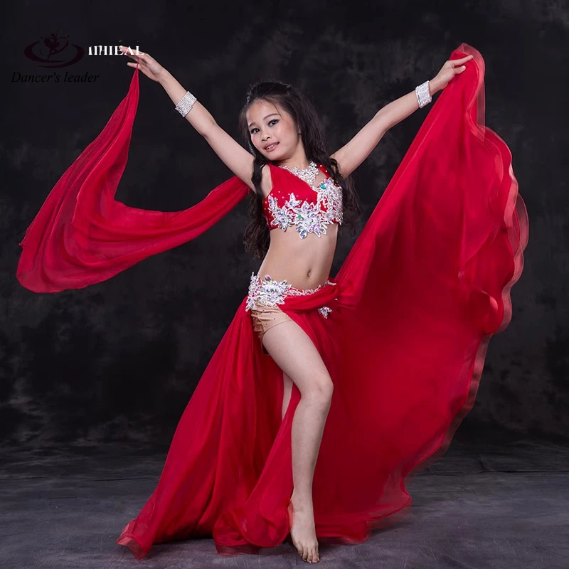 Платье для танца живота длинная юбка с разрезом высокого класса кисточка Hot Diamond