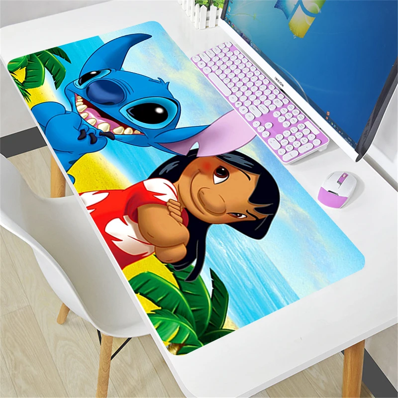 Stitch Mouse Pad Large Gamer XXL Keyboard Desk Mouse Mat 900x400cm Carpet Rubber Tapis Souris Gaming Notbook For CSGO Mousepad