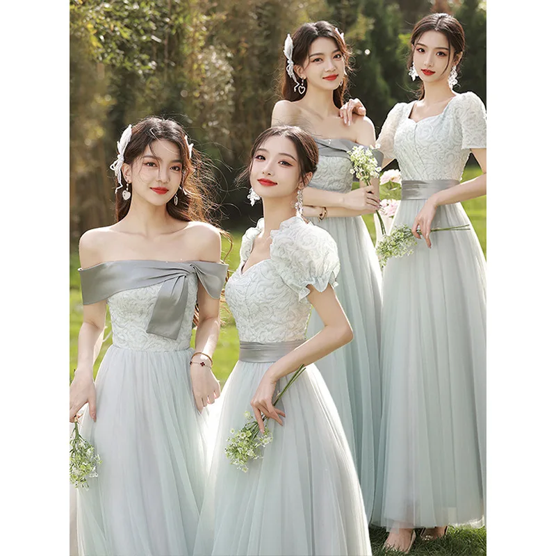 Платье подружки невесты с открытыми плечами новинка летние платья Феи для