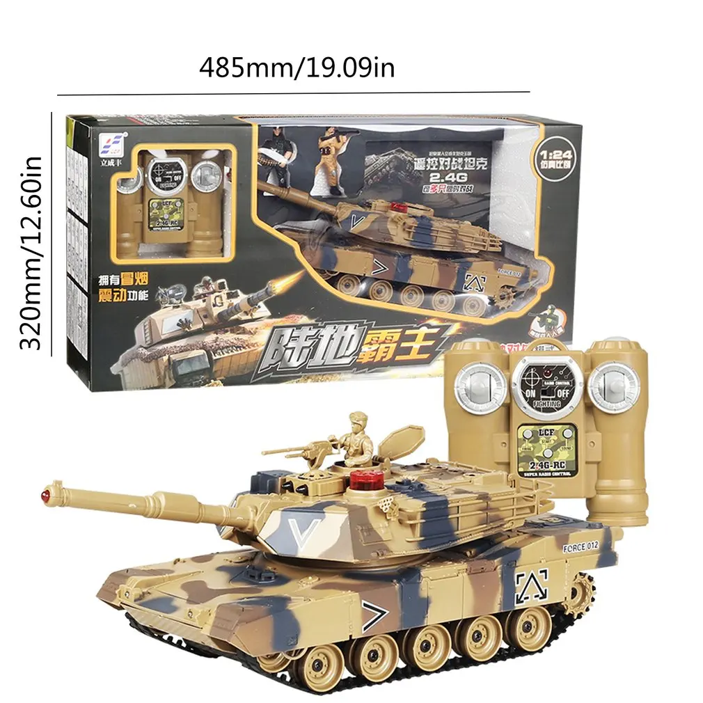 778-1/2/3/4 симуляция 1:24 RC боевой танк игрушки гусеничный свет с светильник ционным