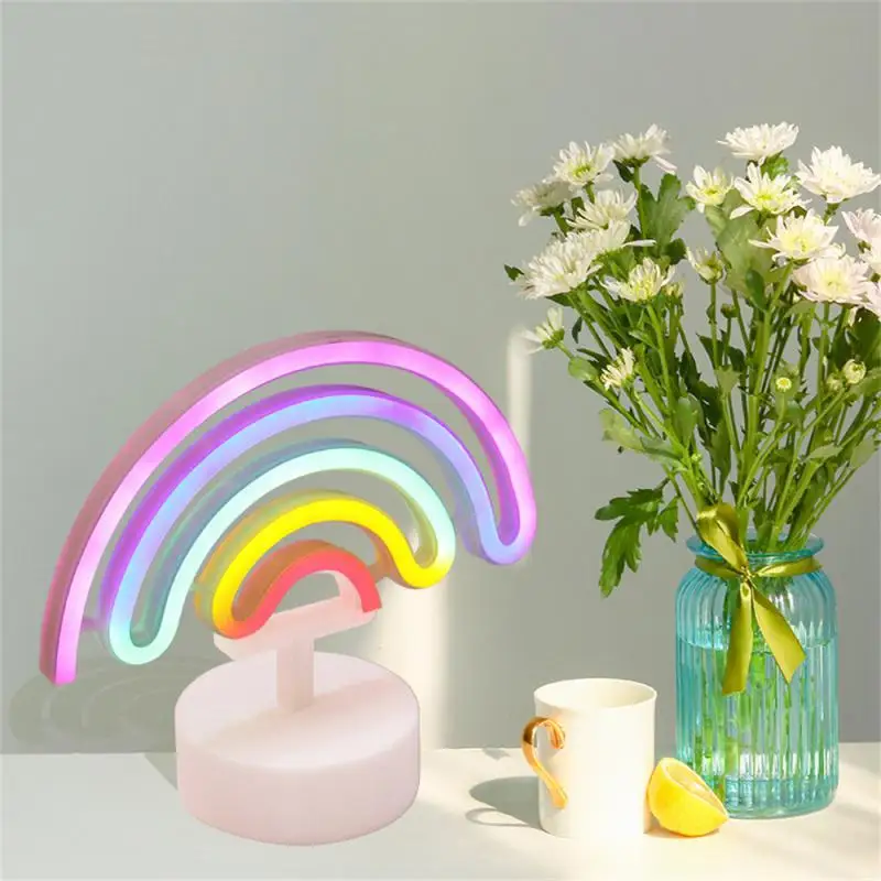 

Rainbow Decorative Lamps Household Accessories Energy Saving Soft Light Low Power Consumption Bedroom Decoration Led Night Light