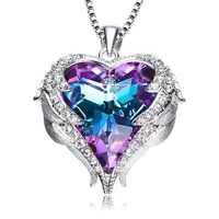 heart wings necklace special heart shaped pendant encased in a beautiful angels wing