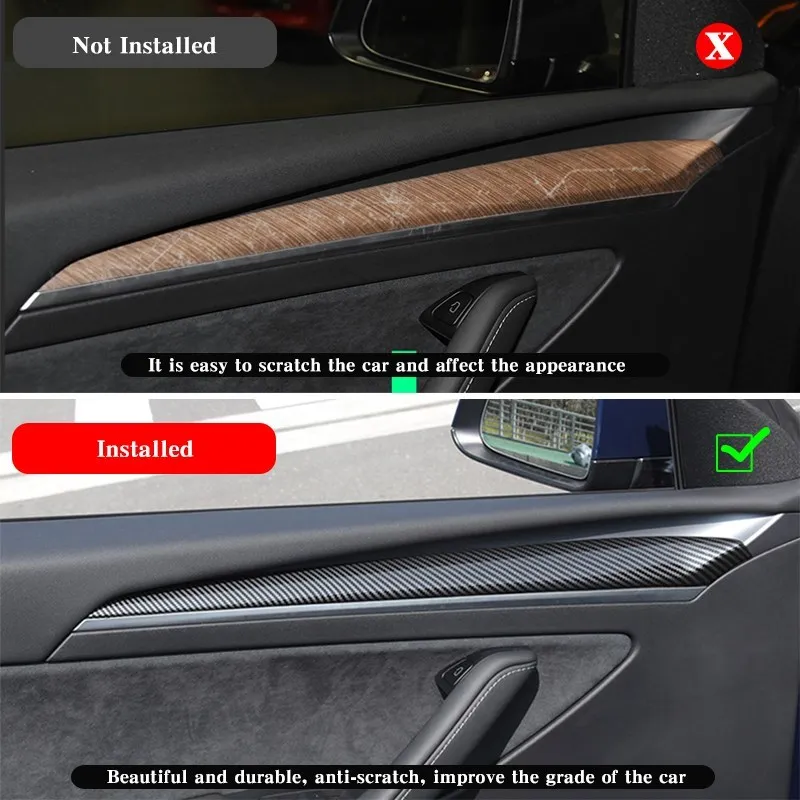 

Аксессуары для центральной консоли Tesla Model 3 2022, декоративные стикеры модели Y из углеродного волокна и АБС-пластика, декоративные стикеры 3, ...