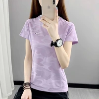 womens short sleeve thin section breathable elastic quick drying shirt outdoor sports sweat absorbent fitness running clothes