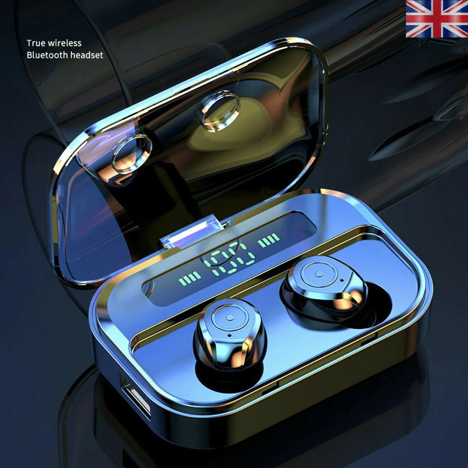 

Wireless Bluetooth Headphones TWS Earphones Earbuds In-Ear For iOS Android Pods