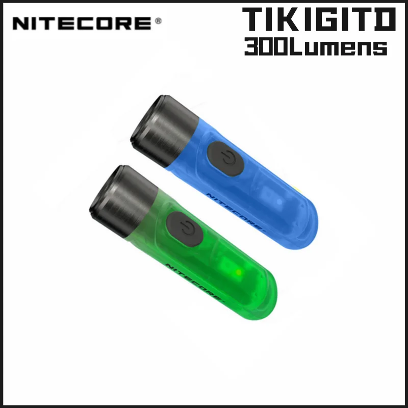 

NITECORE TIKI GITD Keychain Light 300Lumens 3 Lights Sources With P8 LED USB Rechargeable Super Bright Mini UV Flashlight