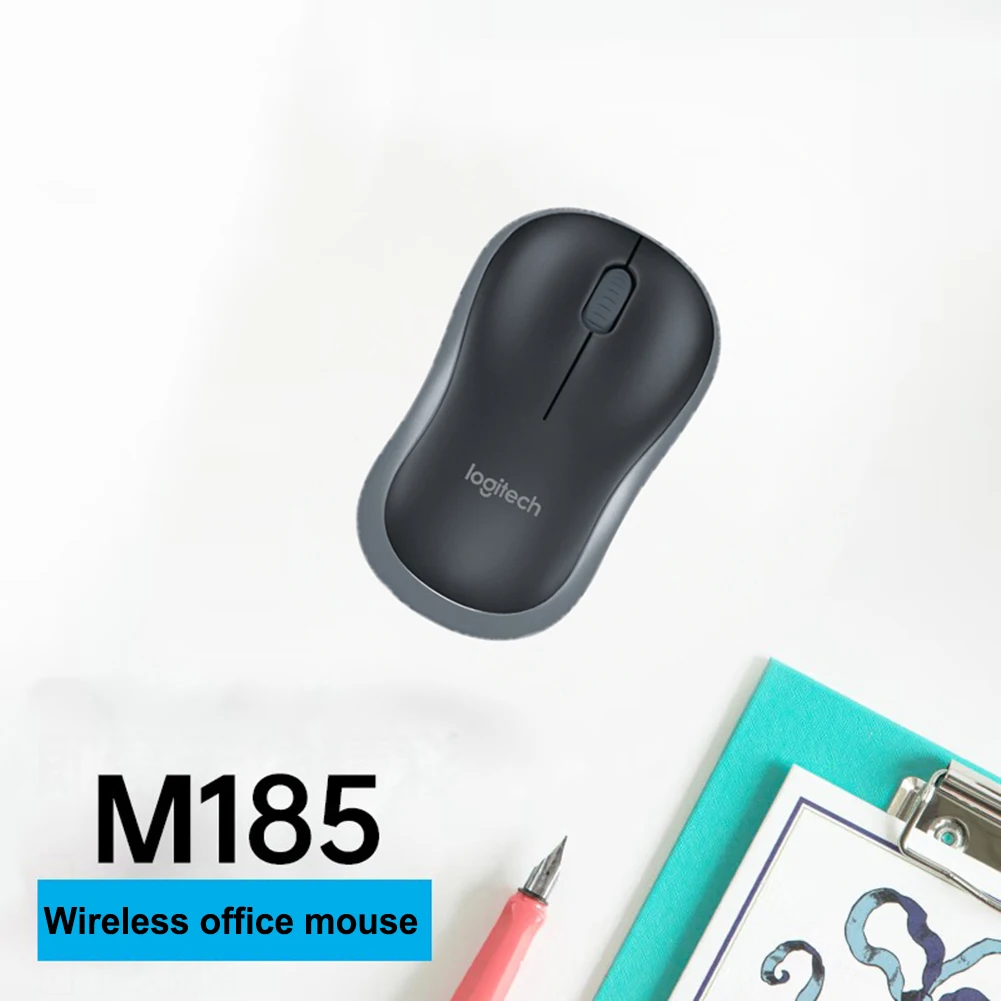 

Мышь Logitech M185 офисная Беспроводная оптическая эргономичная, 2,4 ГГц, 1000dpi