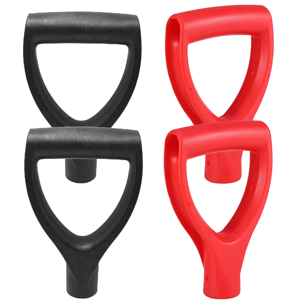 

4 Pcs Garden Fork Handle Snow Spade Replacement Handles Grasp Digging Raking Tools Plastic Grip Household D-shaped