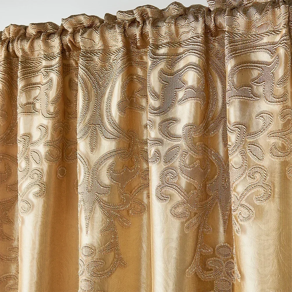 Роскошные плотные занавески LEEJOOM с золотистым затенением из тюля для гостиной