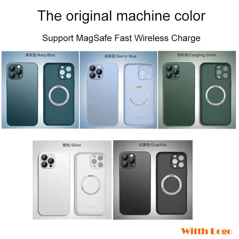 

Support Magsafe AG Silicone Matte Glass Case For Iphone 14 13 12 11 Pro Max ProMax，Frosted Glass Case With Integrated Lens Film