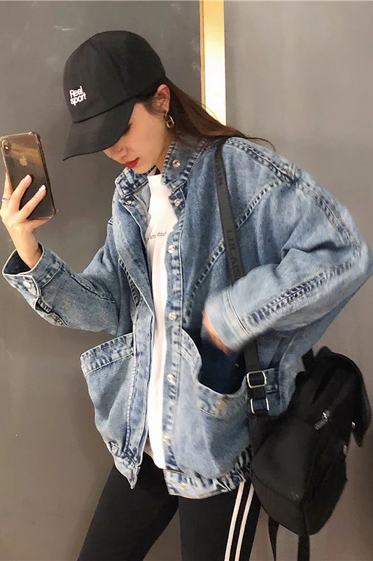 Spring Autumn Hot Selling New Korean Fashion Denim Jacket Women Casual  Ladies Wear Nice Jackets Cheap Wholesale Dropshipping images - 6