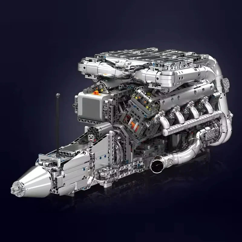 Mold King 10168 технические игрушки для автомобилей моторизованный двигатель V8 Tmin-turbo