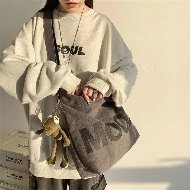 

Qyahlybz canvas male messenger bag large capacity retro harajuku casual simple students men's shoulder bags for men