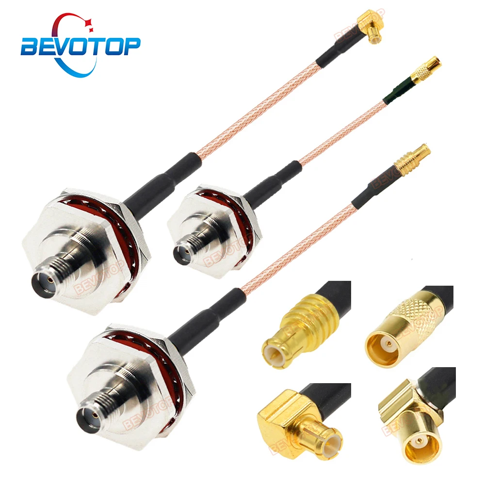 

SMA to MCX Cable Waterproof M16 Bulkhead SMA Female o MCX Male / Female 90°/180° RG316 Pigtai 50 ohm RF Coaxial Extension Jumper