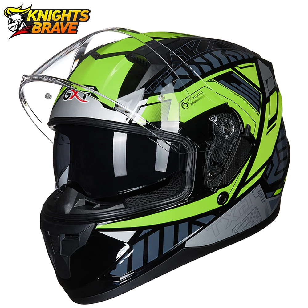 GXT Casco Moto Motorcycle Helmet Biker Motorbike Motocross Full Face Helmet DOT Motorcycle Accessories Casco Moto Helmet
