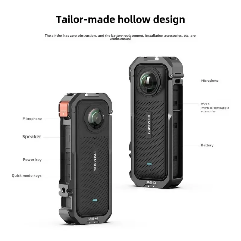 PXSW Металлическая клетка для Insta360 X4