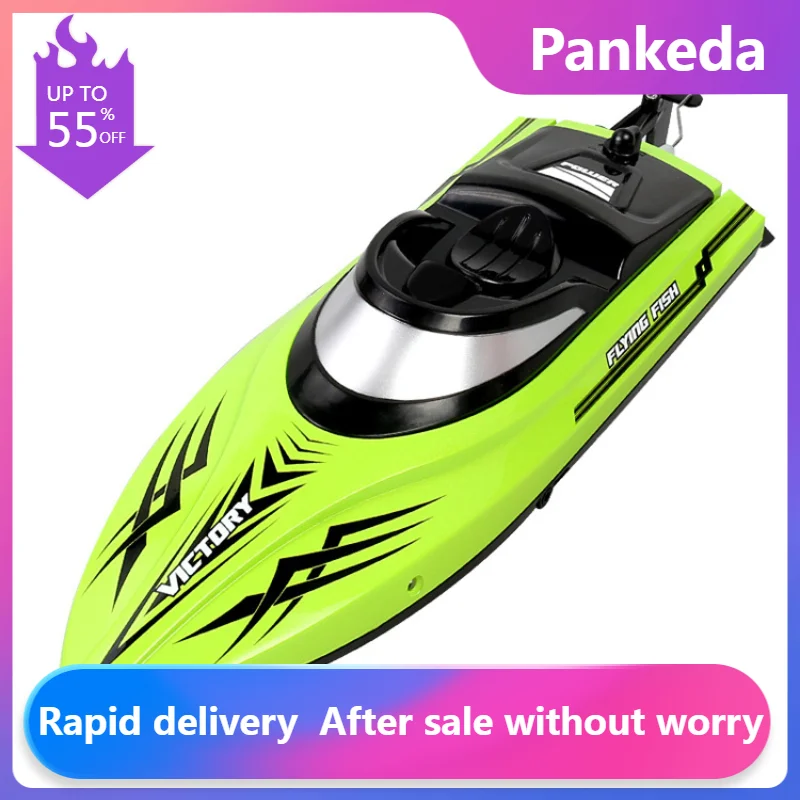 

Rc Boat 2.4G High Speed Remote Control Speed Boat Rechargeable Waterproof Anti-collision Protection Toys for Children