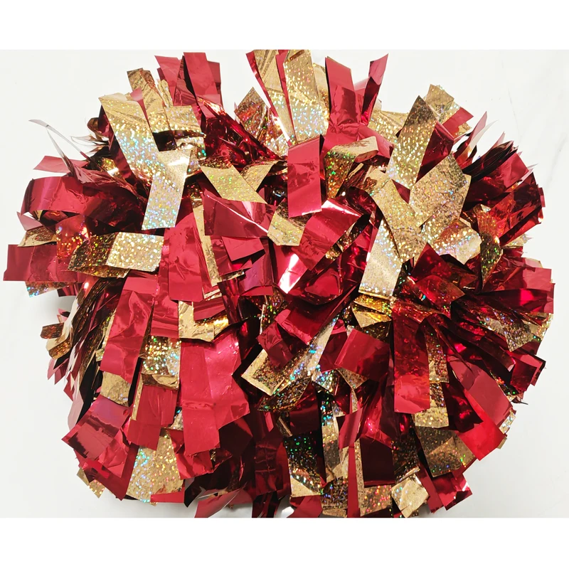 1 шт. зеленые помпоны металлик Радуга пластик